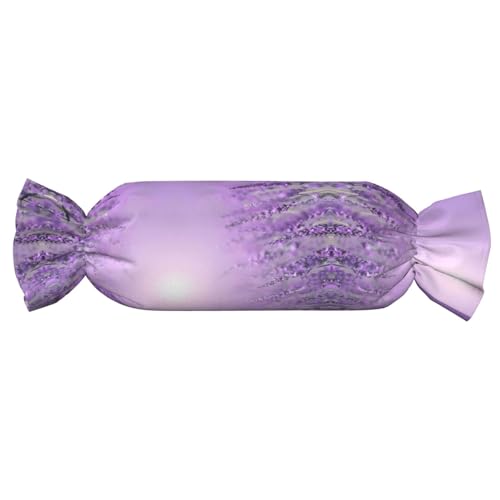 JaoXer 【Süßigkeitenförmiges zylindrisches Kissen】Verstellbare Nackenstütze, Plüsch-Körperkissen mit weichem romantischem lila Lavendel-Druck-Design JaoXer 【Süßigkeitenförmiges zylindrisches Kissen】Verstellbare Nackenstütze, Plüsch-Körperkissen mit weichem romantischem lila Lavendel-Druck-Design von JaoXer