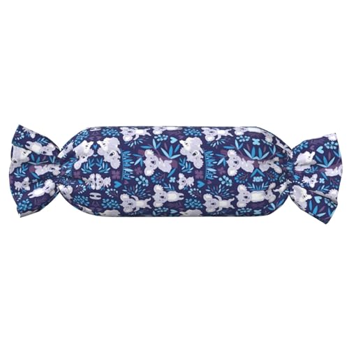 JaoXer 【Süßigkeitenförmiges zylindrisches Kissen】Verstellbare Nackenstütze, Plüsch-Körperkissen mit weichem schönem Koala-Druck-Design von JaoXer