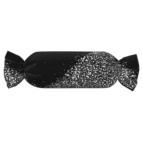 JaoXer 【Süßigkeitenförmiges zylindrisches Kissen】Verstellbare Nackenstütze, Plüsch-Körperkissen mit weichem schwarz-weißem Glitzer-Druck-Design JaoXer 【Süßigkeitenförmiges zylindrisches Kissen】Verstellbare Nackenstütze, Plüsch-Körperkissen mit weichem schwarz-weißem Glitzer-Druck-Design von JaoXer