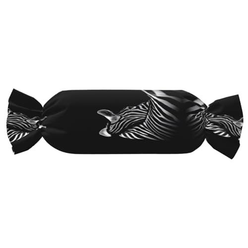 JaoXer 【Süßigkeitenförmiges zylindrisches Kissen】Verstellbare Nackenstütze, Plüsch-Körperkissen mit weichem schwarz-weißem Zebramuster JaoXer 【Süßigkeitenförmiges zylindrisches Kissen】Verstellbare Nackenstütze, Plüsch-Körperkissen mit weichem schwarz-weißem Zebramuster von JaoXer