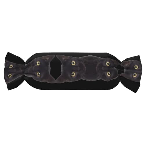 JaoXer 【Süßigkeitenförmiges zylindrisches Kissen】Verstellbare Nackenstütze, Plüsch-Körperkissen mit weichem schwarzem süßem Katzen-Druckdesign JaoXer 【Süßigkeitenförmiges zylindrisches Kissen】Verstellbare Nackenstütze, Plüsch-Körperkissen mit weichem schwarzem süßem Katzen-Druckdesign von JaoXer
