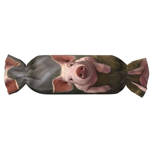 JaoXer 【Süßigkeitenförmiges zylindrisches Kissen】Verstellbare Nackenstütze, Plüsch-Körperkissen mit weichem süßem Schweine-Druck-Design JaoXer 【Süßigkeitenförmiges zylindrisches Kissen】Verstellbare Nackenstütze, Plüsch-Körperkissen mit weichem süßem Schweine-Druck-Design von JaoXer