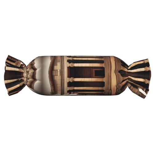 JaoXer 【Süßigkeitenförmiges zylindrisches Kissen】Verstellbare Nackenstütze, Plüsch-Körperkissen mit weichem uralten Relikt-Druckdesign JaoXer 【Süßigkeitenförmiges zylindrisches Kissen】Verstellbare Nackenstütze, Plüsch-Körperkissen mit weichem uralten Relikt-Druckdesign von JaoXer