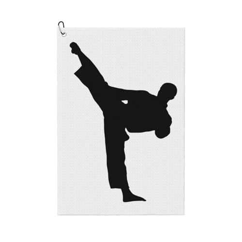 JaoXer Taekwondo Kampfsport Druck Golf Club Handtuch für Männer & Frauen - Tragbar mit Karabiner Clip - Perfekt für Sport, Yoga, Fitnessstudio, Strand JaoXer Taekwondo Kampfsport Druck Golf Club Handtuch für Männer & Frauen - Tragbar mit Karabiner Clip - Perfekt für Sport, Yoga, Fitnessstudio, Strand von JaoXer