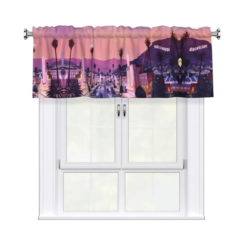 JaoXer The Old Hollywood-Vorhang, Volant, 137,2 x 45,7 cm, Fensterdekoration für Heimdekoration, perfekt für Badezimmer, Waschküche JaoXer The Old Hollywood-Vorhang, Volant, 137,2 x 45,7 cm, Fensterdekoration für Heimdekoration, perfekt für Badezimmer, Waschküche von JaoXer