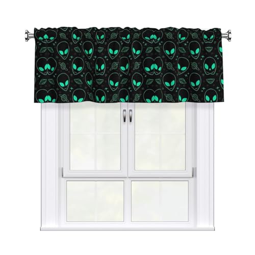 JaoXer Vorhang mit Alien-Druck, 137,2 x 45,7 cm, Fensterdekoration für Heimdekoration, perfekt für Badezimmer, Waschküche JaoXer Vorhang mit Alien-Druck, 137,2 x 45,7 cm, Fensterdekoration für Heimdekoration, perfekt für Badezimmer, Waschküche von JaoXer