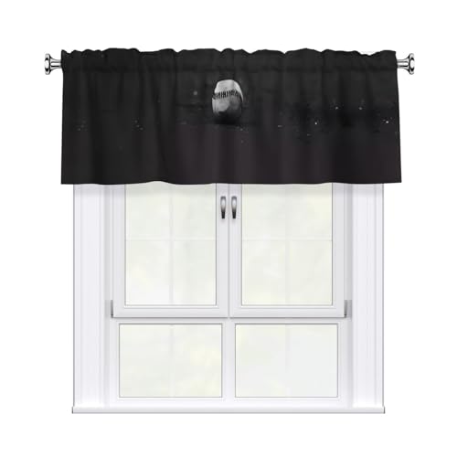 JaoXer Vorhang mit Baseball-Druck, 137,2 x 45,7 cm, Fensterdekoration für Heimdekoration, perfekt für Badezimmer, Waschküche JaoXer Vorhang mit Baseball-Druck, 137,2 x 45,7 cm, Fensterdekoration für Heimdekoration, perfekt für Badezimmer, Waschküche von JaoXer