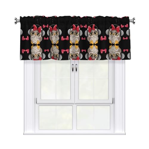 JaoXer Vorhang mit Eulen-Motiv, 137,2 x 45,7 cm, Fensterdekoration für Zuhause, perfekt für Badezimmer, Waschküche JaoXer Vorhang mit Eulen-Motiv, 137,2 x 45,7 cm, Fensterdekoration für Zuhause, perfekt für Badezimmer, Waschküche von JaoXer