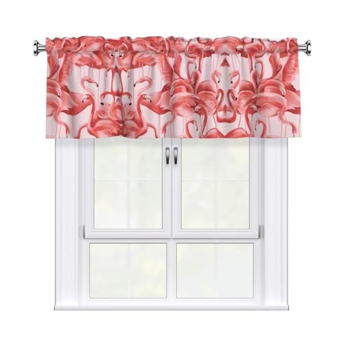 JaoXer Vorhang mit Flamingo-Druck, 137,2 x 45,7 cm, Fensterdekoration für Heimdekoration, perfekt für Badezimmer, Waschküche JaoXer Vorhang mit Flamingo-Druck, 137,2 x 45,7 cm, Fensterdekoration für Heimdekoration, perfekt für Badezimmer, Waschküche von JaoXer