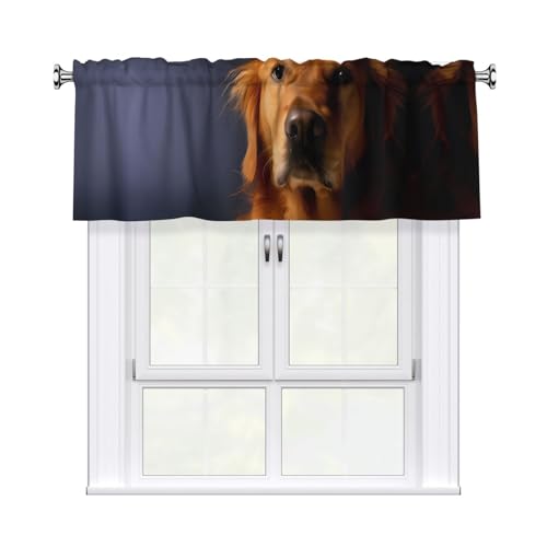JaoXer Vorhang mit Golden Retriever-Druck, 137,2 x 45,7 cm, Fensterdekoration für Heimdekoration, perfekt für Badezimmer, Waschküche JaoXer Vorhang mit Golden Retriever-Druck, 137,2 x 45,7 cm, Fensterdekoration für Heimdekoration, perfekt für Badezimmer, Waschküche von JaoXer