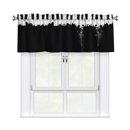 JaoXer Vorhang mit Klavierdruck, 137,2 x 45,7 cm, Fensterdekoration für Heimdekoration, perfekt für Badezimmer, Waschküche JaoXer Vorhang mit Klavierdruck, 137,2 x 45,7 cm, Fensterdekoration für Heimdekoration, perfekt für Badezimmer, Waschküche von JaoXer