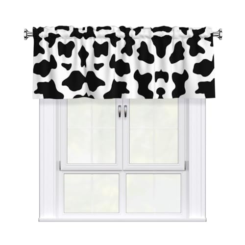 JaoXer Vorhang mit Kuh-Druck, 137,2 x 45,7 cm, Fensterdekoration für Heimdekoration, perfekt für Badezimmer, Waschküche, Schwarz und Weiß JaoXer Vorhang mit Kuh-Druck, 137,2 x 45,7 cm, Fensterdekoration für Heimdekoration, perfekt für Badezimmer, Waschküche, Schwarz und Weiß von JaoXer