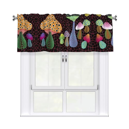 JaoXer Vorhang mit Pilzdruck, 137,2 x 45,7 cm, Fensterdekoration für Heimdekoration, perfekt für Badezimmer, Waschküche JaoXer Vorhang mit Pilzdruck, 137,2 x 45,7 cm, Fensterdekoration für Heimdekoration, perfekt für Badezimmer, Waschküche von JaoXer