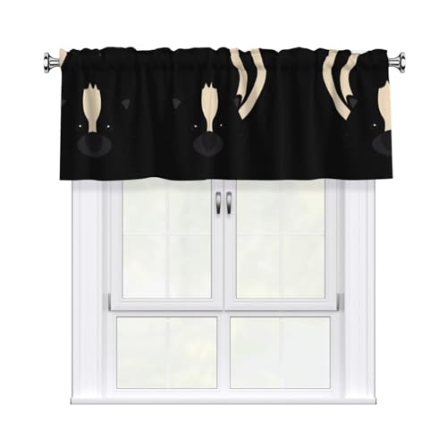 JaoXer Vorhang mit Stinktierdruck, 137,2 x 45,7 cm, Fensterdekoration für Heimdekoration, perfekt für Badezimmer, Waschküche JaoXer Vorhang mit Stinktierdruck, 137,2 x 45,7 cm, Fensterdekoration für Heimdekoration, perfekt für Badezimmer, Waschküche von JaoXer