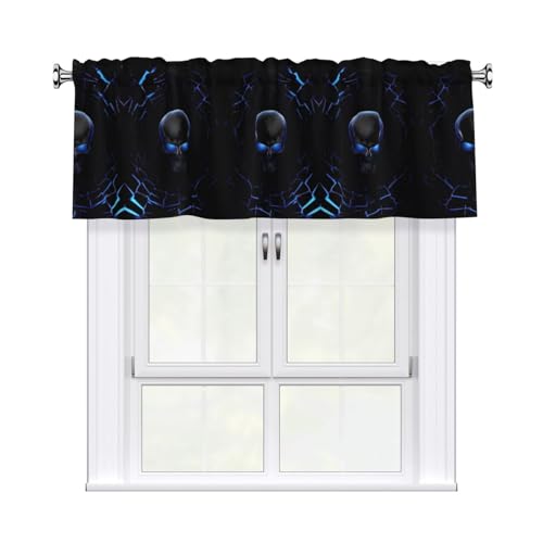 JaoXer Vorhang mit Totenkopf-Druck, 137,2 x 45,7 cm, Fensterdekoration für Heimdekoration, perfekt für Badezimmer, Waschküche JaoXer Vorhang mit Totenkopf-Druck, 137,2 x 45,7 cm, Fensterdekoration für Heimdekoration, perfekt für Badezimmer, Waschküche von JaoXer