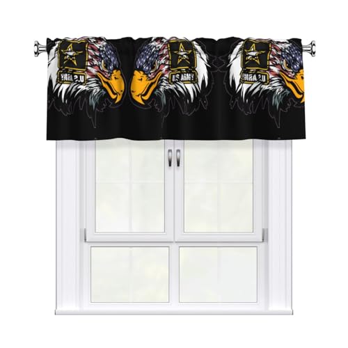 JaoXer Vorhang mit amerikanischer Flagge, Motiv: US-Armee, Adler, 137,2 x 45,7 cm, Fensterdekoration für Heimdekoration, perfekt für Badezimmer, Waschküche JaoXer Vorhang mit amerikanischer Flagge, Motiv: US-Armee, Adler, 137,2 x 45,7 cm, Fensterdekoration für Heimdekoration, perfekt für Badezimmer, Waschküche von JaoXer