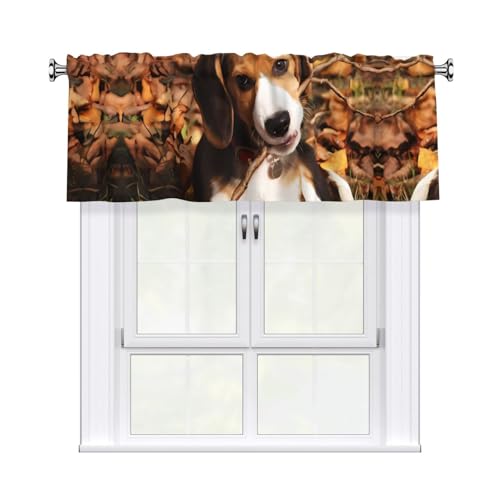 JaoXer Vorhang mit niedlichem Hunde-Druck, 137,2 x 45,7 cm, Fensterdekoration für Heimdekoration, perfekt für Badezimmer, Waschküche JaoXer Vorhang mit niedlichem Hunde-Druck, 137,2 x 45,7 cm, Fensterdekoration für Heimdekoration, perfekt für Badezimmer, Waschküche von JaoXer