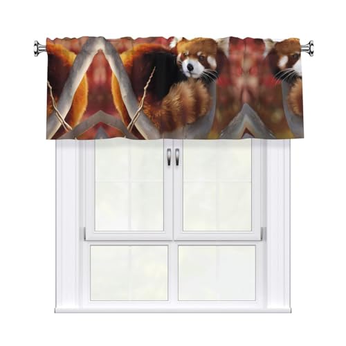 JaoXer Vorhang mit rotem Panda-Druck, 137,2 x 45,7 cm, Fensterdekoration für Heimdekoration, perfekt für Badezimmer, Waschküche JaoXer Vorhang mit rotem Panda-Druck, 137,2 x 45,7 cm, Fensterdekoration für Heimdekoration, perfekt für Badezimmer, Waschküche von JaoXer