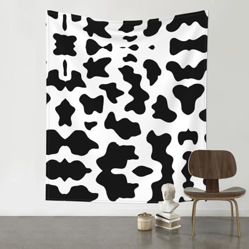 JaoXer Wandteppich mit Kuhdruck, 152,4 x 129,5 cm, Dekoration für Wohnheim, Kunstposter für Wohnzimmer, Schlafzimmer, minimalistischer Wandbehang JaoXer Wandteppich mit Kuhdruck, 152,4 x 129,5 cm, Dekoration für Wohnheim, Kunstposter für Wohnzimmer, Schlafzimmer, minimalistischer Wandbehang von JaoXer