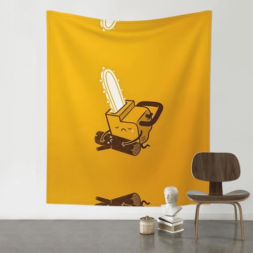 JaoXer Wandteppich mit niedlichem weinendem Kettensägen-Druck, 152,4 x 129,5 cm, Raumdekoration, Kunstposter für Wohnzimmer, Schlafzimmer, minimalistischer Wandbehang JaoXer Wandteppich mit niedlichem weinendem Kettensägen-Druck, 152,4 x 129,5 cm, Raumdekoration, Kunstposter für Wohnzimmer, Schlafzimmer, minimalistischer Wandbehang von JaoXer