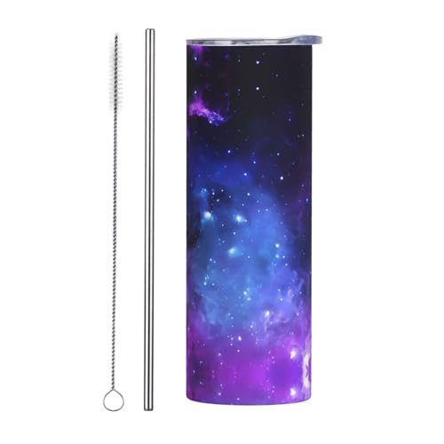 JaoXer Zweiteiliges Trinkhalm-Set aus Edelstahl mit Deckel, 590 ml, blaue Galaxie-Druck, isolierte Wasserflasche, perfekt für Sport, Büro und Zuhause JaoXer Zweiteiliges Trinkhalm-Set aus Edelstahl mit Deckel, 590 ml, blaue Galaxie-Druck, isolierte Wasserflasche, perfekt für Sport, Büro und Zuhause von JaoXer