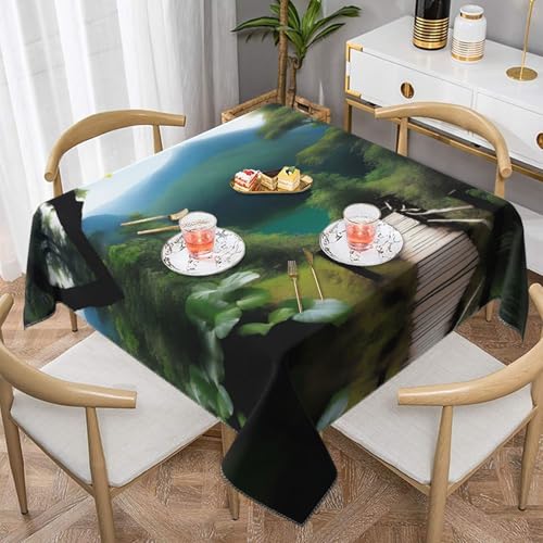 JaoXer a Quadratische Tischdecke mit Naturabenteuer-Druck, perfekt für drinnen und draußen, Esstisch, Couchtisch und Bürokonferenzen JaoXer a Quadratische Tischdecke mit Naturabenteuer-Druck, perfekt für drinnen und draußen, Esstisch, Couchtisch und Bürokonferenzen von JaoXer