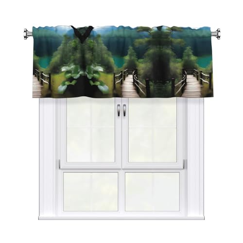 JaoXer a Vorhang mit Naturabenteuer-Druck, 137,2 x 45,7 cm, Fensterdekoration für Heimdekoration, perfekt für Badezimmer, Waschküche JaoXer a Vorhang mit Naturabenteuer-Druck, 137,2 x 45,7 cm, Fensterdekoration für Heimdekoration, perfekt für Badezimmer, Waschküche von JaoXer