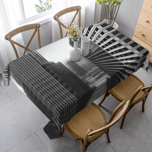 JaoXer aUrban Rechteckige Tischdecke mit Horizont-Druck, waschbar, klassische Küchendekoration für Esstisch, Tischplatte, Party-Tischdecken JaoXer aUrban Rechteckige Tischdecke mit Horizont-Druck, waschbar, klassische Küchendekoration für Esstisch, Tischplatte, Party-Tischdecken von JaoXer