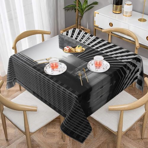 JaoXer aUrban Tischdecke mit Horizont-Druck, quadratisch, perfekt für drinnen und draußen, Esstisch, Couchtisch und Bürokonferenzen JaoXer aUrban Tischdecke mit Horizont-Druck, quadratisch, perfekt für drinnen und draußen, Esstisch, Couchtisch und Bürokonferenzen von JaoXer