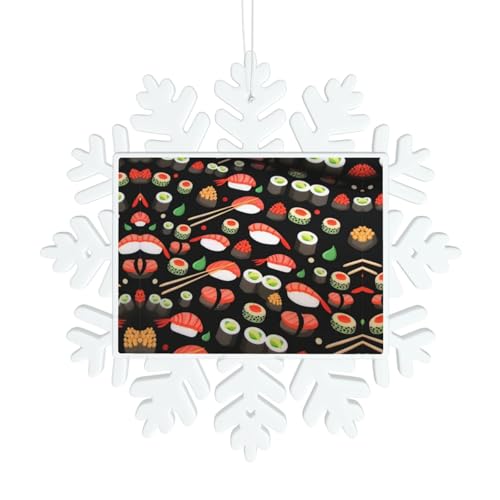 Japanische Sushi-Garnelen-Schneeflocken-Dekorationen – Winter Weihnachten hängen für Weihnachtsbaum, Urlaub, Hochzeit, Party, Schilder, Tischdekoration Japanische Sushi-Garnelen-Schneeflocken-Dekorationen – Winter Weihnachten hängen für Weihnachtsbaum, Urlaub, Hochzeit, Party, Schilder, Tischdekoration von JaoXer