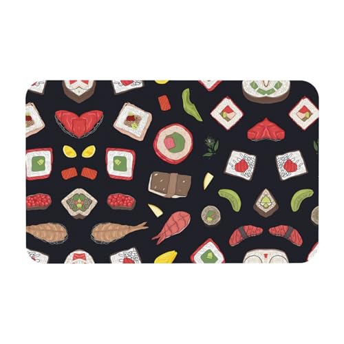 Japanische Sushi-Matte, schwarz, Kieselgur – Bad, Dusche, saugfähig, Badezimmer-Bodenteppich – Eingangsteppich, Schlafzimmer, Gummi-Teppich Japanische Sushi-Matte, schwarz, Kieselgur – Bad, Dusche, saugfähig, Badezimmer-Bodenteppich – Eingangsteppich, Schlafzimmer, Gummi-Teppich von JaoXer