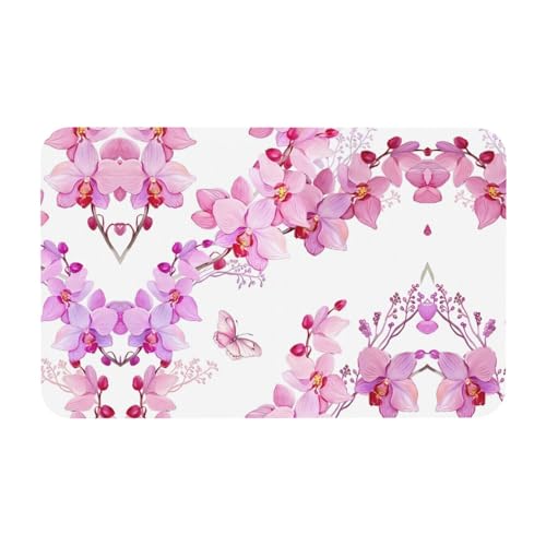 Kieselgur Matte mit rosa Blumen und Schmetterlingen – Badewanne, Dusche, saugfähig, Badezimmer-Bodenteppich – Eingangsteppich, Schlafzimmer, Gummi-Teppich Kieselgur Matte mit rosa Blumen und Schmetterlingen – Badewanne, Dusche, saugfähig, Badezimmer-Bodenteppich – Eingangsteppich, Schlafzimmer, Gummi-Teppich von JaoXer