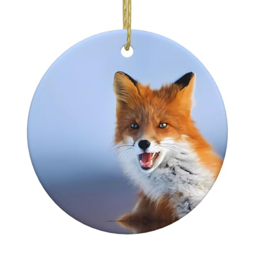 Kleiner Fuchs Keramik-Weihnachtsbaumschmuck – festliche, runde hängende Dekoration für Weihnachten, Feiertage, Hochzeiten und mehr Kleiner Fuchs Keramik-Weihnachtsbaumschmuck – festliche, runde hängende Dekoration für Weihnachten, Feiertage, Hochzeiten und mehr von JaoXer