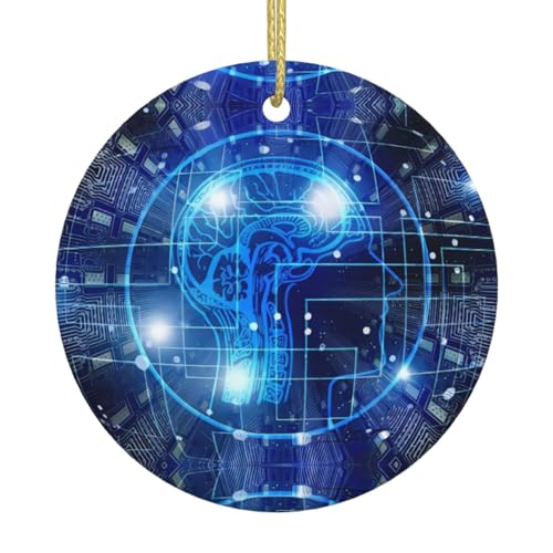 Künstliche Intelligenz Gehirn Weihnachtsbaum Keramik Hängende Dekorative Ornamente für Weihnachten, Feiertage - Wandhalterung Dekor für Zuhause, Partys Künstliche Intelligenz Gehirn Weihnachtsbaum Keramik Hängende Dekorative Ornamente für Weihnachten, Feiertage - Wandhalterung Dekor für Zuhause, Partys von JaoXer
