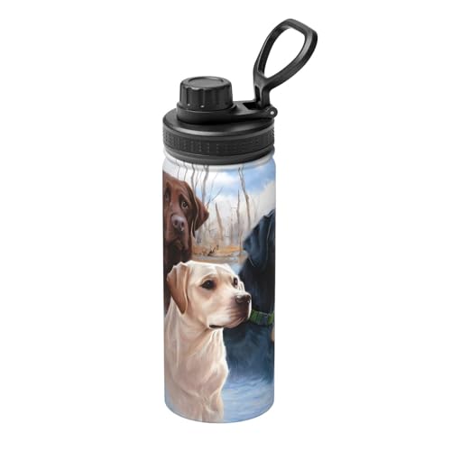 Labrador Retrievers Isolierter Wasserkocher, 530 ml, doppelwandige Thermoskanne für heiße und kalte Getränke, perfekt für Reisen, Camping Labrador Retrievers Isolierter Wasserkocher, 530 ml, doppelwandige Thermoskanne für heiße und kalte Getränke, perfekt für Reisen, Camping von JaoXer