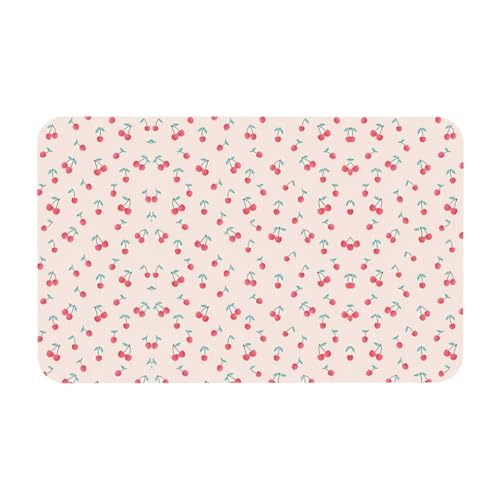 Lovely Sweet Red Cherry Kieselgur Matte – Bad, Dusche, saugfähig, Badezimmer-Bodenteppich – Eingangsteppich, Schlafzimmer Gummi-Teppich Lovely Sweet Red Cherry Kieselgur Matte – Bad, Dusche, saugfähig, Badezimmer-Bodenteppich – Eingangsteppich, Schlafzimmer Gummi-Teppich von JaoXer