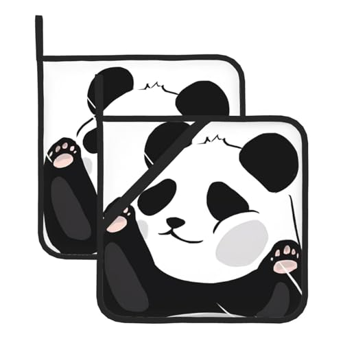 Lustige Panda-Topflappen-Sets für Küche und Grill, hitzebeständige Hotpads und Topflappen, perfekt zum Backen, Grillen Lustige Panda-Topflappen-Sets für Küche und Grill, hitzebeständige Hotpads und Topflappen, perfekt zum Backen, Grillen von JaoXer