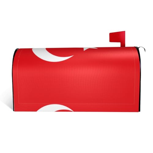 Magnetische Briefkastenabdeckung, Motiv: Flagge der Türkei, personalisierbar, reflektierend, 64,8 x 53,3 cm, Briefkastenabdeckung für Outdoor-Gartendekoration von JaoXer