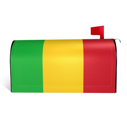 Magnetische Briefkastenabdeckung, Motiv: Flagge von Mali, personalisierbar, reflektierend, 53,3 x 45,7 cm, Briefkastenabdeckung für Outdoor-Gartendekoration von JaoXer