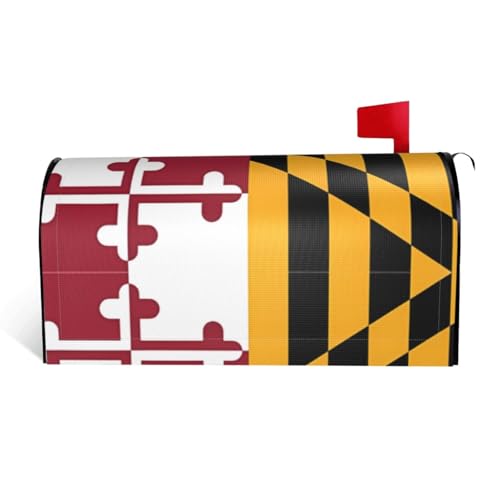 Magnetische Briefkastenabdeckung, Motiv: Flagge von Maryland, personalisierbar, reflektierend, 64,8 x 53,3 cm, Briefkasten-Abdeckung für Outdoor-Gartendekoration von JaoXer