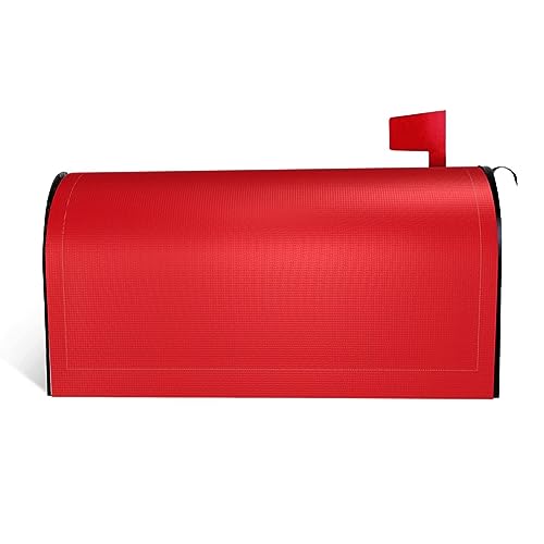 Magnetische Briefkastenabdeckung, einfarbig, rot, personalisierbar, reflektierend, 53,3 x 45,7 cm, Briefkastenabdeckung für Outdoor-Gartendekoration von JaoXer