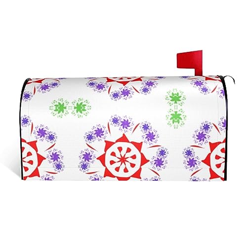 Magnetische Briefkastenabdeckung, rotierend, violett, Blumendruck, personalisierbar, reflektierend, 53,3 x 45,7 cm, Briefkastenabdeckung für Outdoor-Gartendekoration von JaoXer