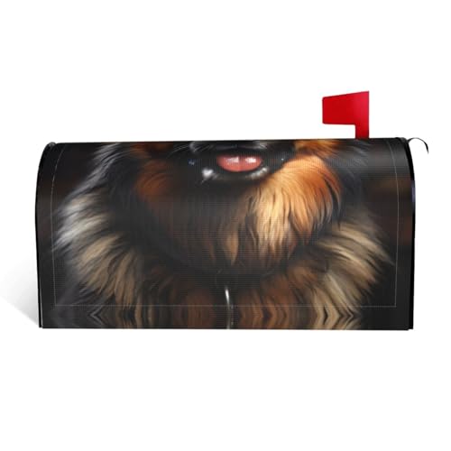 Magnetische Briefkastenabdeckung mit Deutschem Schäferhund, personalisierbar, reflektierend, 53,3 x 45,7 cm, Briefkastenabdeckung für Outdoor-Gartendekoration von JaoXer