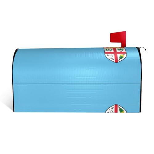 Magnetische Briefkastenabdeckung mit Fidschi-Flagge, personalisierbar, reflektierend, 64,8 x 53,3 cm, Briefkastenabdeckung für Outdoor-Gartendekoration von JaoXer