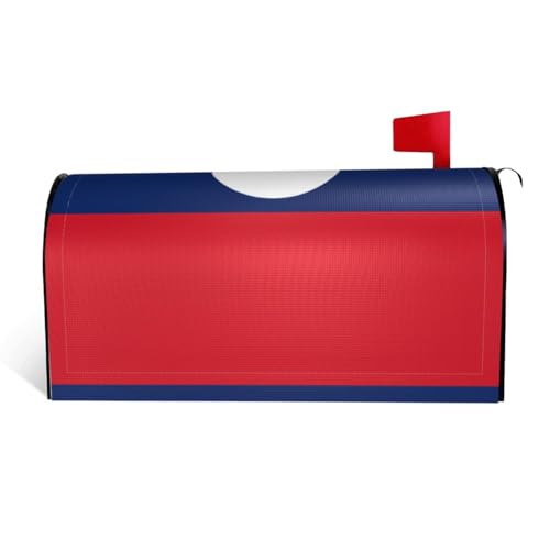 Magnetische Briefkastenabdeckung mit Flagge von Laos, personalisierbar, reflektierend, 64,8 x 53,3 cm, Briefkastenabdeckung für Outdoor-Gartendekoration von JaoXer