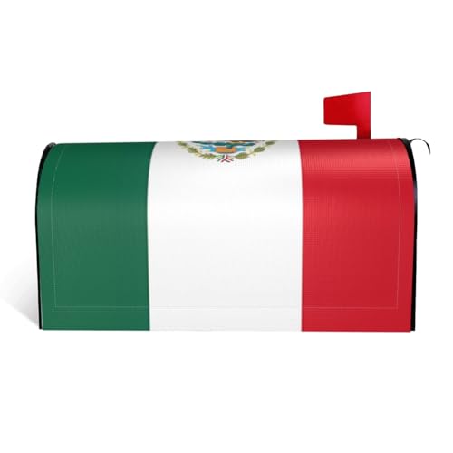 Magnetische Briefkastenabdeckung mit Flagge von Mexiko, personalisierbar, reflektierend, 64,8 x 53,3 cm, Briefkastenabdeckung für Outdoor-Gartendekoration von JaoXer