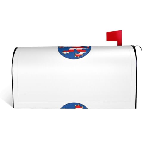 Magnetische Briefkastenabdeckung mit Hessen-Motiv, personalisierbar, reflektierend, 53,3 x 45,7 cm, Briefkasten-Abdeckung für Outdoor-Gartendekoration von JaoXer