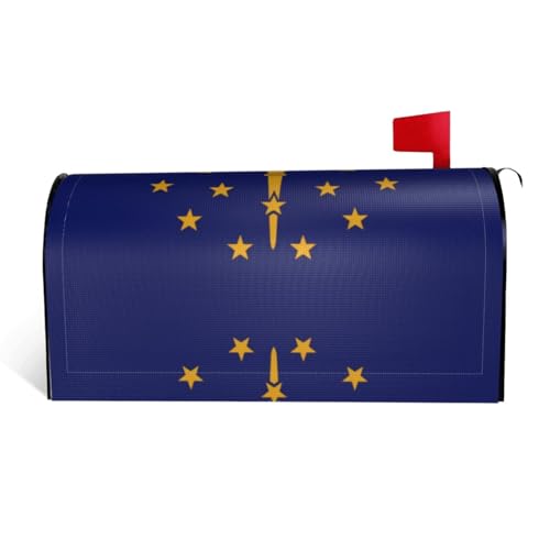 Magnetische Briefkastenabdeckung mit Indiana-Staatsflagge, personalisierbar, reflektierend, 64,8 x 53,3 cm, Briefkastenabdeckung für Outdoor-Gartendekoration von JaoXer