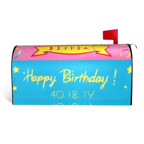 Magnetische Briefkastenabdeckung mit Luftballon-Druck, personalisierbar, reflektierend, 53,3 x 45,7 cm, Briefkasten-Abdeckung für Outdoor-Gartendekoration von JaoXer
