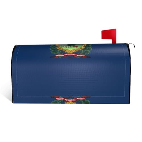 Magnetische Briefkastenabdeckung mit Vermont Staatsflagge, personalisierbar, reflektierend, 64,8 x 53,3 cm, Briefkastenabdeckung für Outdoor-Gartendekoration von JaoXer